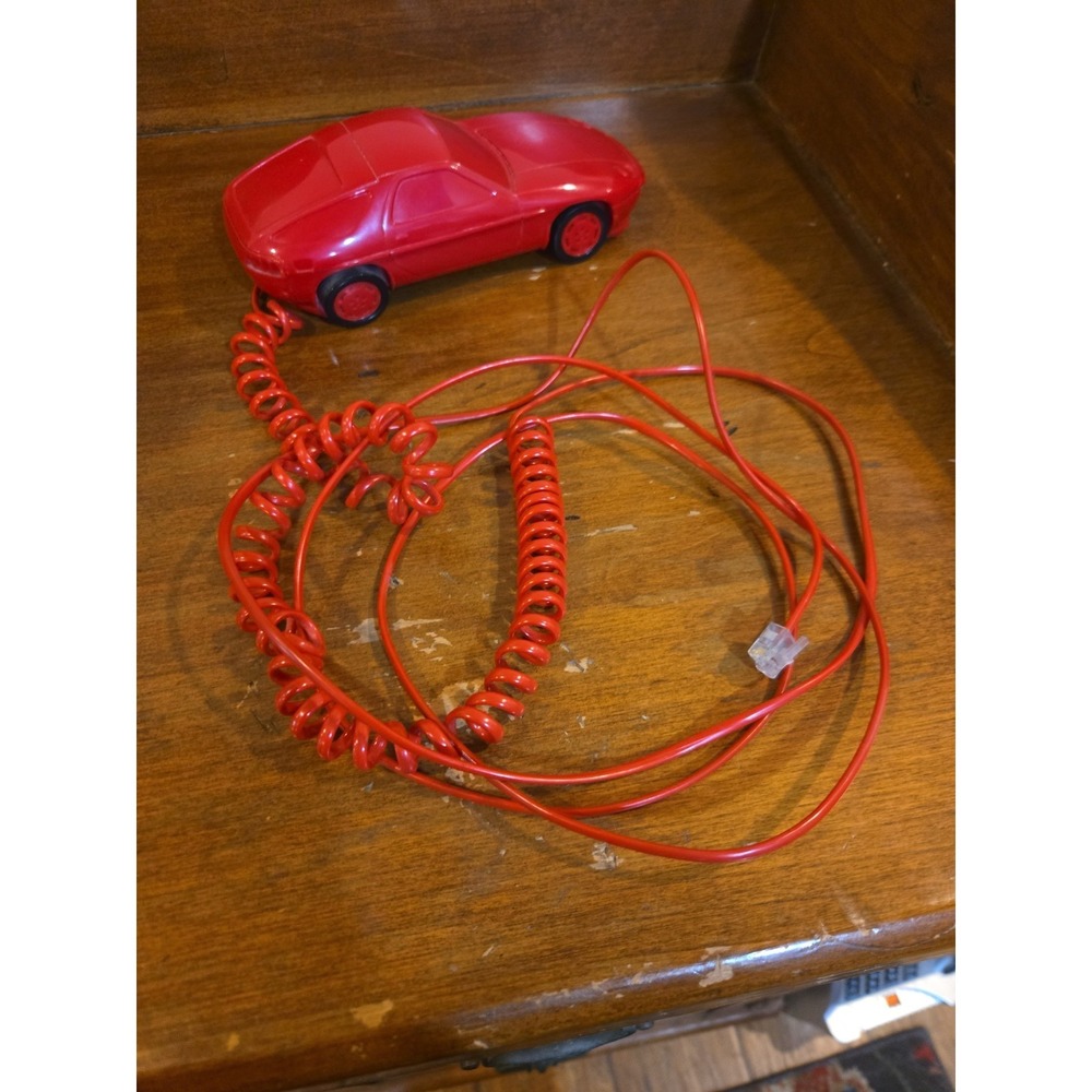 Vintage 1985 Telephone Dialfone Red Sport Car Auto Novelty RC22 Phone Hong Kong - Picture 8 of 9